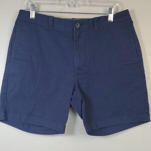 J. Crew Womens Classic Dark Blue Flat Front Shorts. Size 33